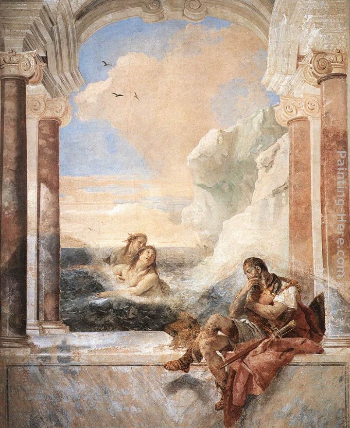 Thetis Consoling Achilles painting - Giovanni Battista Tiepolo Thetis Consoling Achilles art painting